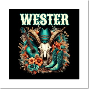 wester cowboy Posters and Art